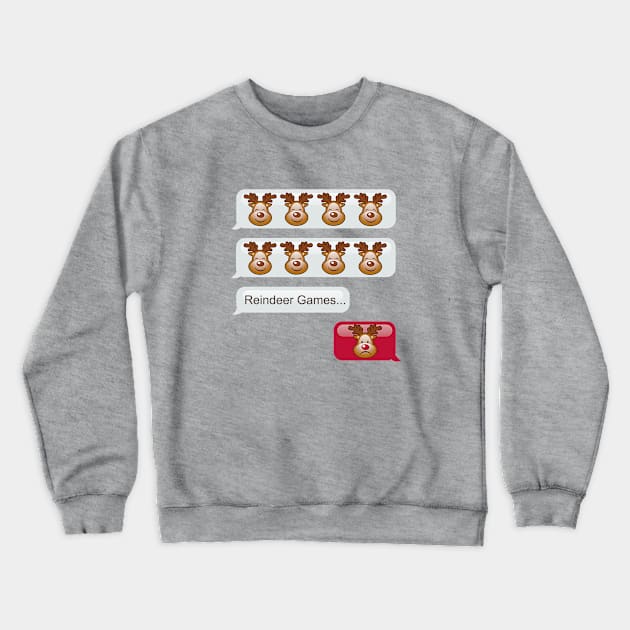 Reindeer Games Crewneck Sweatshirt by fishbiscuit